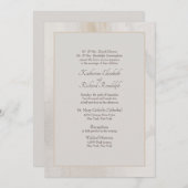 Formal Beige Hochzeit Einladung an beide Eltern (Vorne/Hinten)