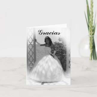 formal black and white, Gracias Dankeskarte