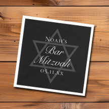 Formal Black Bar Mitzvah Star von David Custom