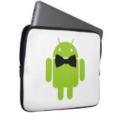 Formal Black Bow Android Robot Laptopschutzhülle (Vorne Rechts)