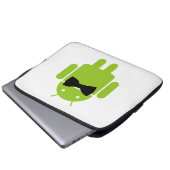 Formal Black Bow Android Robot Laptopschutzhülle (Vorne Knopf)