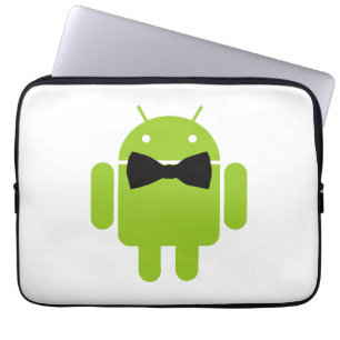 Formal Black Bow Android Robot Laptopschutzhülle