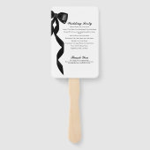 Formal Black Bow Ribbon Elegant Wedding Program Fächer (Rückseite)