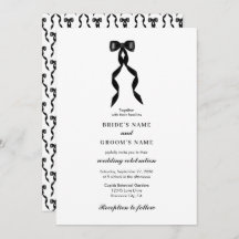 Formal Black Bow Ribbon Elegante Hochzeit