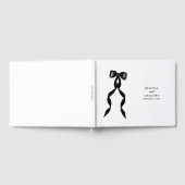 Formal Black Bow Ribbon Elegante Hochzeit Gästebuch (Voll)