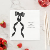 Formal Black Bow Ribbon Elegante Hochzeit Serviette (Beispiel)