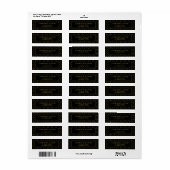 Formal Black Gold Geometric Wedding Label (Vorne)