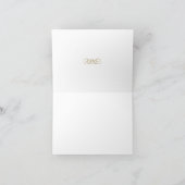 Formal Black Gold Verziert Hochzeit Dankeskarte (Innenseite)