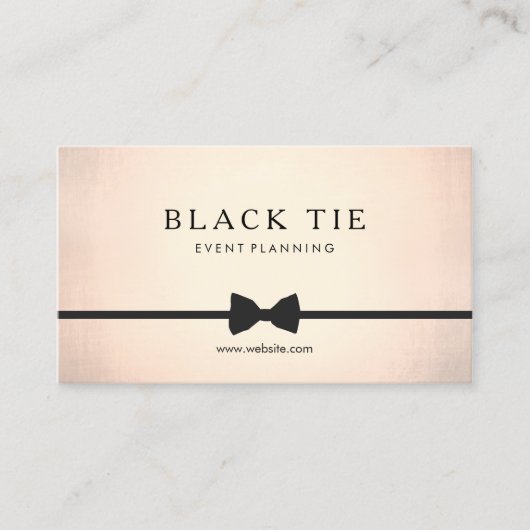 Formal Black Krawatte Event Planner Gold (kein Gla Visitenkarte (Vorderseite)