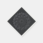 Formal Black Paper Cut Mandala Serviette (Ecke)
