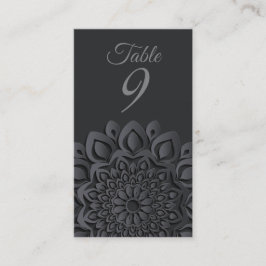 Formal Black Paper Cut Mandala Wedding Platzkarte