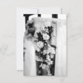 Formal Black Tie White Flower Ceremony wedding Einladung (Rückseite)