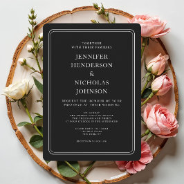 Formal Black Wedding Einladung