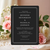Formal Black Wedding Einladung