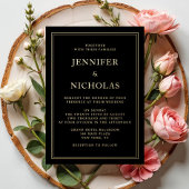 Formal Black Wedding Folieneinladung