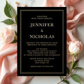 Formal Black Wedding Folieneinladung