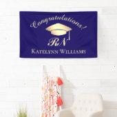 Formal Blue Gold Krankenschwester Medical Graduati Banner (Insitu)