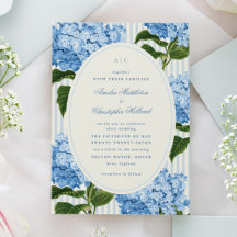Formal Blue Preppy Hydrangea Garden Wedding