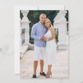 Formal Blue Preppy Hydrangea Garden Wedding Save The Date (Rückseite)