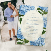 Formal Blue Preppy Hydrangea Garden Wedding Save The Date