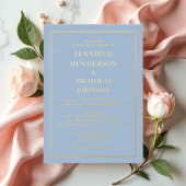 Formal Blue Wedding Gold Folieneinladung