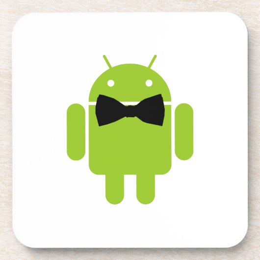 Formal Bow Android Robot Getränkeuntersetzer (Vorderseite)