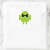 Formal Bow Android Robot Rechteckiger Aufkleber (Tasche)