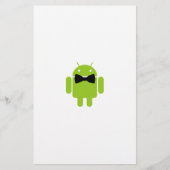 Formal Bow Krawatte Android Robot Icon Briefpapier (Vorderseite)