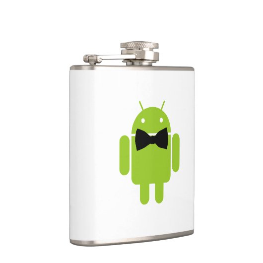 Formal Bow Krawatte Android Robot Icon Flachmann (Rechts)