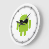 Formal Bow Krawatte Android Robot Icon Große Wanduhr (Winkel)