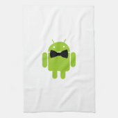 Formal Bow Krawatte Android Robot Icon Handtuch (Vertikal)