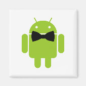 Formal Bow Krawatte Android Robot Icon Magnet (Vorne)