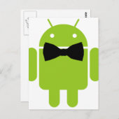 Formal Bow Krawatte Android Robot Icon Postkarte (Vorne/Hinten)