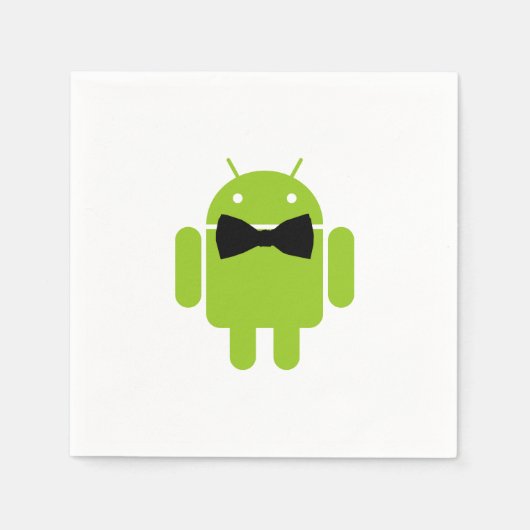 Formal Bow Krawatte Android Robot Icon Serviette (Vorderseite)