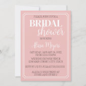 Formal Bridal Dusche Einladung (Vorderseite)