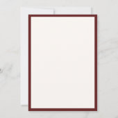 Formal burgundy ivory classic typography wedding einladung (Rückseite)