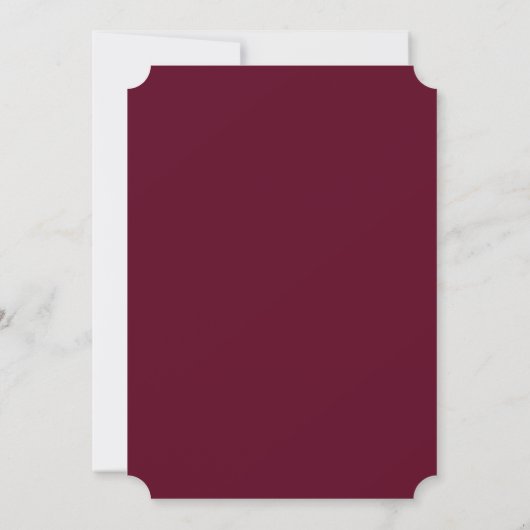 Formal Burgundy Uni-Abschluß Party Einladung (Rückseite)