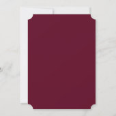 Formal Burgundy Uni-Abschluß Party Einladung (Rückseite)