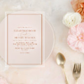 Formal Burnt Orange Classic Script Wedding Acryleinladungen