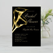 Formal Calla Gold Black Brautparty Folieneinladung (Stehend vorne)