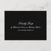 Formal Calligraphy Black Classic QR CODE Hochzeit RSVP Karte (Vorderseite)