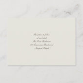 Formal Calligraphy Classic Ecru Empfang Wedding Begleitkarte (Vorderseite)