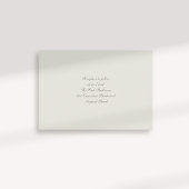 Formal Calligraphy Classic Ecru Empfang Wedding Begleitkarte