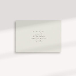 Formal Calligraphy Classic Ecru Empfang Wedding Begleitkarte