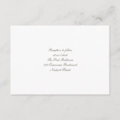 Formal Calligraphy Classic Ivory Empfang Wedding Begleitkarte (Vorderseite)