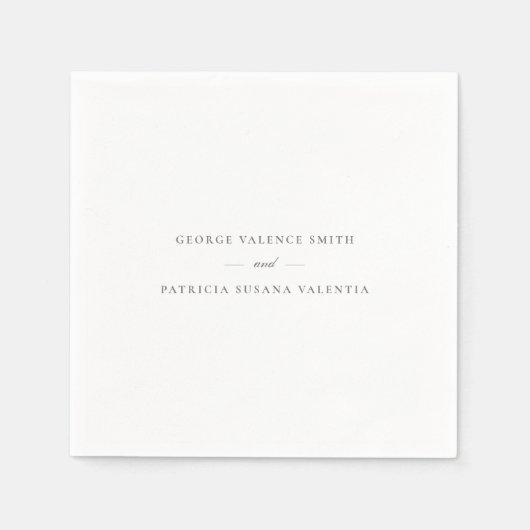 Formal Calligraphy Elegant | Hochzeit Serviette (Vorderseite)