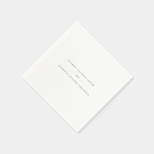 Formal Calligraphy Elegant | Hochzeit Serviette (Ecke)