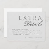 Formal Calligraphy Elegant Wedding Begleitkarte (Vorne/Hinten)