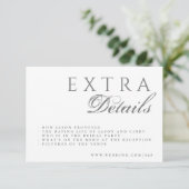 Formal Calligraphy Elegant Wedding Begleitkarte (Stehend Vorderseite)