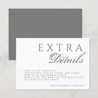 Formal Calligraphy Elegant Wedding Begleitkarte